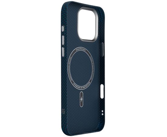 Чохол до мобільного телефона Armorstandart LikeCarbon2 MagCase Apple iPhone 16 Pro Max Kevlar Dark Blue (ARM88593), зображення 4