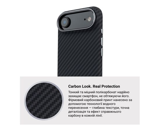 Чохол до мобільного телефона Armorstandart LikeCarbon2 MagCase Apple iPhone 17 Air Carbon Black (ARM86260), зображення 7