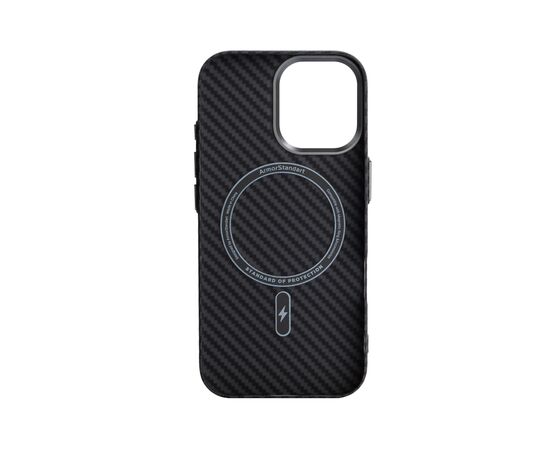 Чехол для мобильного телефона Armorstandart LikeCarbon2 MagCase Apple iPhone 17 Carbon Black (ARM86257), изображение 2