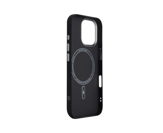 Чохол до мобільного телефона Armorstandart LikeCarbon2 MagCase Apple iPhone 17 Kevlar Black (ARM88379), зображення 4
