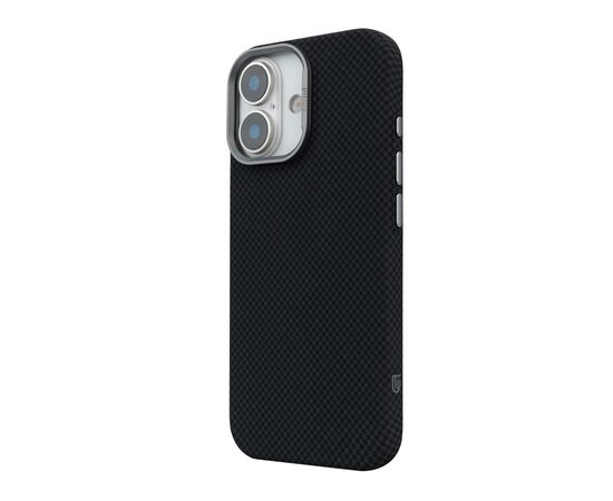 Чохол до мобільного телефона Armorstandart LikeCarbon2 MagCase Apple iPhone 17 Kevlar Black (ARM88379), зображення 5