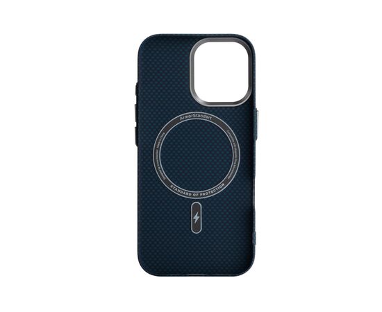 Чехол для мобильного телефона Armorstandart LikeCarbon2 MagCase Apple iPhone 17 Kevlar Dark Blue (ARM88613), изображение 2