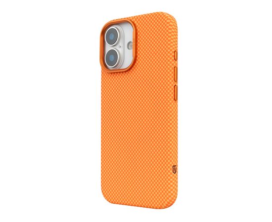 Чохол до мобільного телефона Armorstandart LikeCarbon2 MagCase Apple iPhone 17 Kevlar Orange (ARM88614), зображення 5