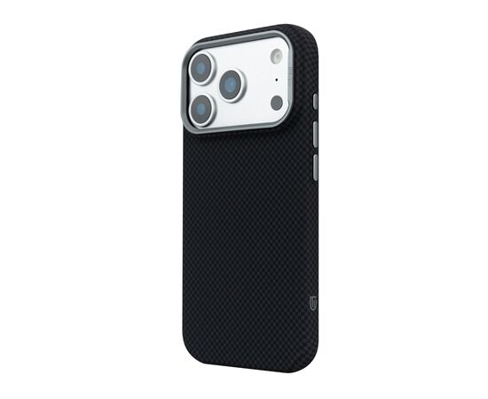 Чохол до мобільного телефона Armorstandart LikeCarbon2 MagCase Apple iPhone 17 Pro Kevlar Black (ARM88378), зображення 5