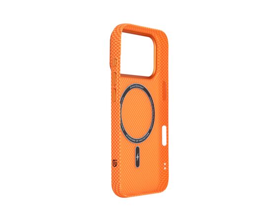 Чехол для мобильного телефона Armorstandart LikeCarbon2 MagCase Apple iPhone 17 Pro Kevlar Orange (ARM88556), изображение 4
