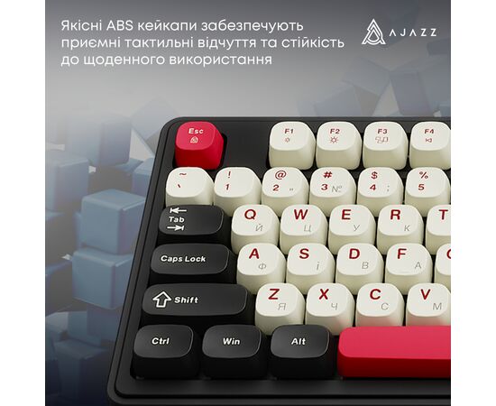 Клавіатура Ajazz AF98 Plus Wireless/Bluetooth/USB UA Black/White/Red (AF98-PLUS-BSR), зображення 12