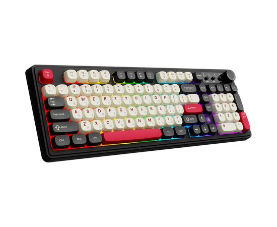 Клавіатура Ajazz AF98 Plus Wireless/Bluetooth/USB UA Black/White/Red (AF98-PLUS-BSR), зображення 2