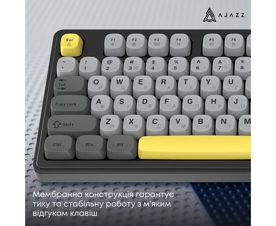 Клавіатура Ajazz AF98 USB UA Black/Grey/Yellow (AF98-BGY), зображення 12