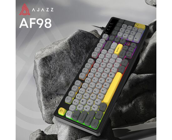 Клавіатура Ajazz AF98 USB UA Black/Grey/Yellow (AF98-BGY), зображення 6