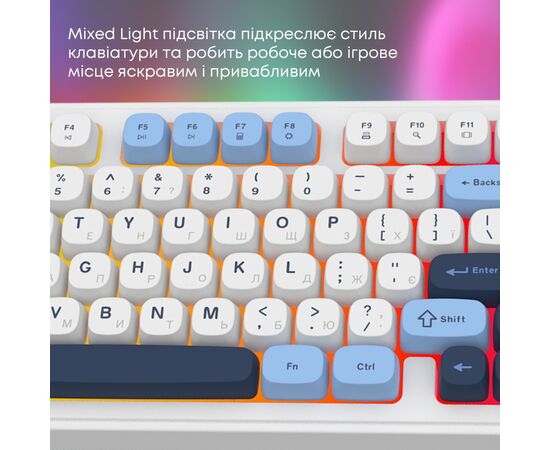 Клавиатура Ajazz AF98 USB UA White/Blue (AF98-GB), изображение 10