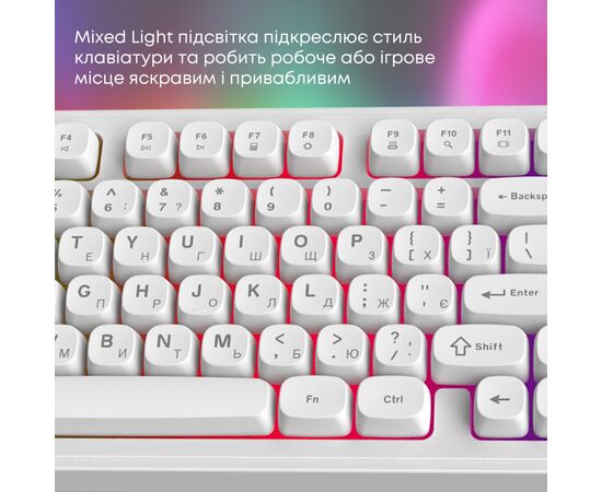 Клавіатура Ajazz AF98 USB UA White (AF98-W), зображення 10