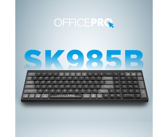 Клавиатура OfficePro SK985BO Bluetooth/Wireless UA Black/White (SK985BO), изображение 6
