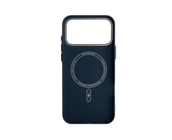 Чохол до мобільного телефона Armorstandart LikeCarbon2 MagCase Apple iPhone 17 Pro Max Kevlar Dark Blue (ARM88553), зображення 2