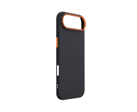 Чехол для мобильного телефона Armorstandart LikeCarbon2 SE MagCase Apple iPhone 17 Air Black Orange (ARM89155), изображение 3