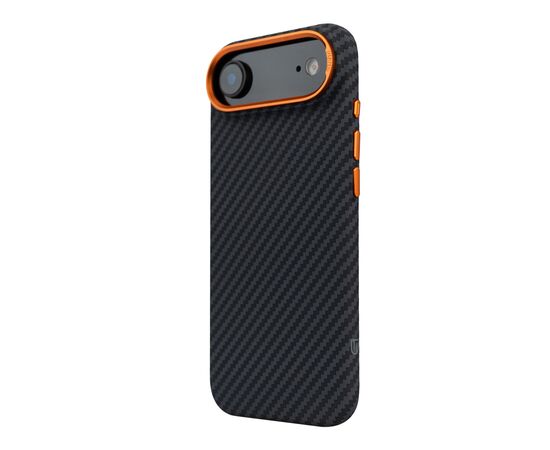 Чехол для мобильного телефона Armorstandart LikeCarbon2 SE MagCase Apple iPhone 17 Air Black Orange (ARM89155), изображение 5
