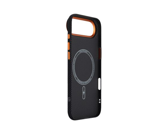Чохол до мобільного телефона Armorstandart LikeCarbon2 SE MagCase Apple iPhone 17 Air Kevlar Black Orange (ARM89166), зображення 4