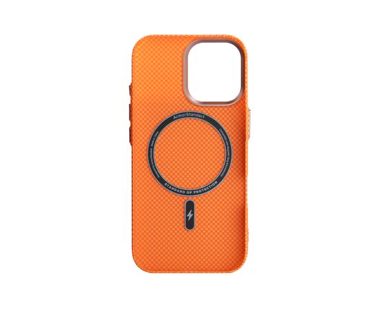Чехол для мобильного телефона Armorstandart LikeCarbon2 SE MagCase Apple iPhone 17 Kevlar Orange Rose Gold (ARM89167), изображение 2