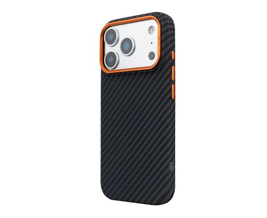 Чохол до мобільного телефона Armorstandart LikeCarbon2 SE MagCase Apple iPhone 17 Pro Black Orange (ARM89161), зображення 5