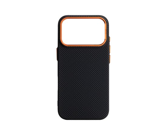 Чохол до мобільного телефона Armorstandart LikeCarbon2 SE MagCase Apple iPhone 17 Pro Kevlar Black Orange (ARM89164)