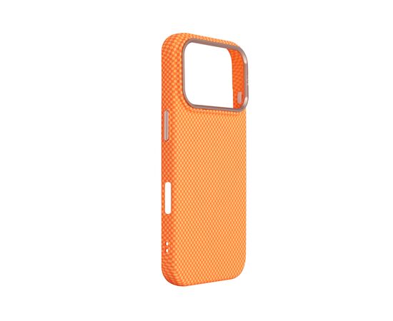 Чохол до мобільного телефона Armorstandart LikeCarbon2 SE MagCase Apple iPhone 17 Pro Kevlar Orange Rose Gold (ARM89168), зображення 3