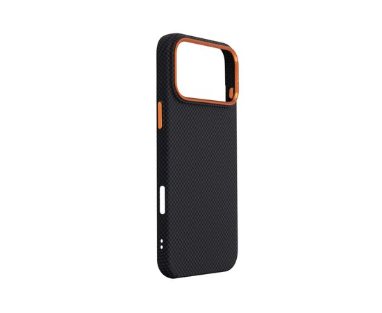 Чохол до мобільного телефона Armorstandart LikeCarbon2 SE MagCase Apple iPhone 17 Pro Max Kevlar Black Orange (ARM89165), зображення 3