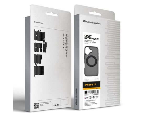 Чохол до мобільного телефона Armorstandart Unit Stand2 Apple iPhone 17 Black (ARM86329), зображення 3