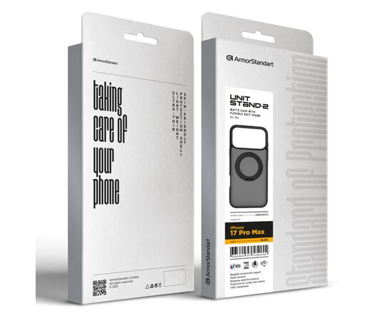 Чохол до мобільного телефона Armorstandart Unit Stand2 Apple iPhone 17 Pro Max Black (ARM86337), зображення 3
