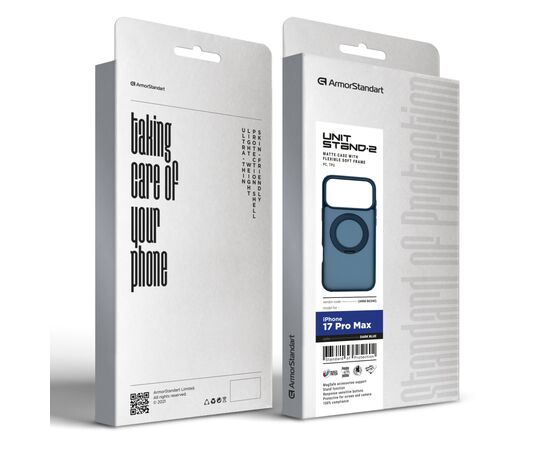 Чохол до мобільного телефона Armorstandart Unit Stand2 Apple iPhone 17 Pro Max Dark Blue (ARM86340), зображення 3