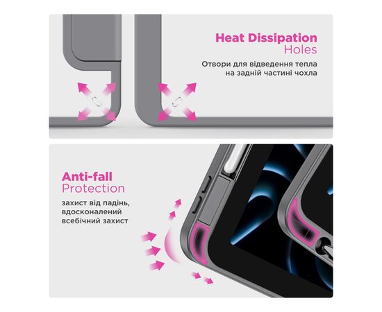 Чехол для планшета Armorstandart Y-Type PEN Xiaomi Redmi Pad 2 Gray (ARM87408), изображение 7