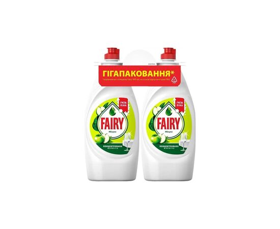 Средство для ручного мытья посуды Fairy Зеленое яблоко 2 x 900 мл (8006530210904)