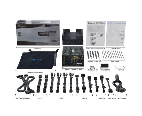 Блок питания Seasonic 700W (PRIME-TX-700), изображение 11