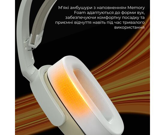 Наушники Ajazz AHM09 MAX 3-Mode Gray/White (AHM09-MAX-GW), изображение 12