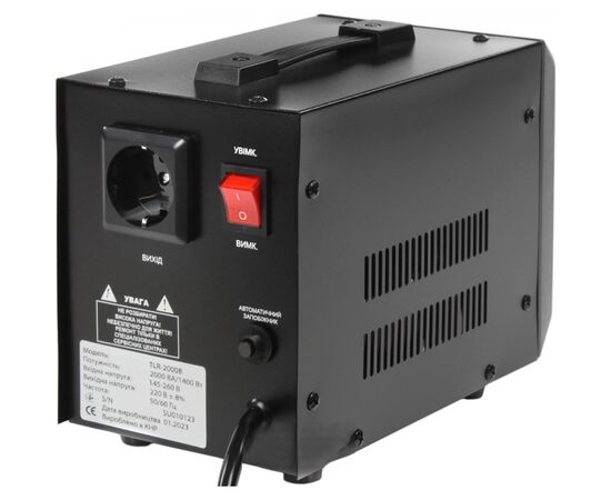 Стабилизатор Tecro TLR-2000B 1400W Black (TLR-2000B), изображение 2
