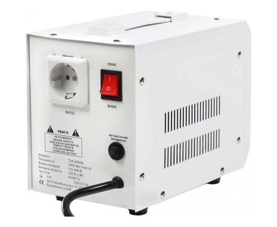 Стабилизатор Tecro TLR-2000W 1400W White (TLR-2000W), изображение 2