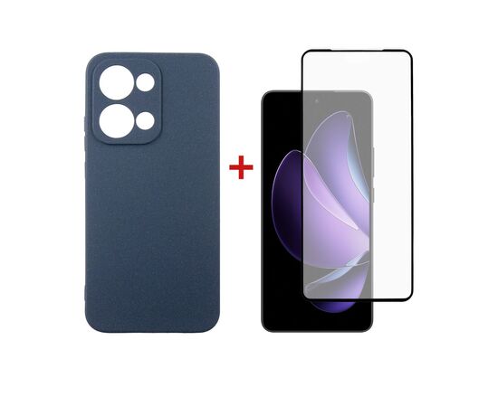 Чохол до мобільного телефона Dengos Oppo Reno13 5G Carbon+glass Blue (DG-KM-177)