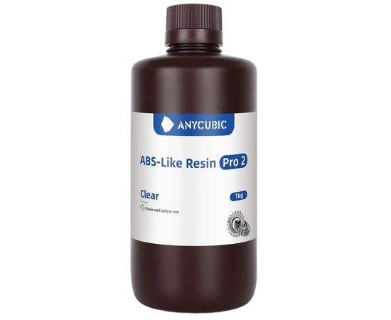 Фотополимерная смола Anycubic ABS-Like Resin Pro 2, 1 кг, Clear (ANYCUBICABS-LIKE PRO 2CLEAR1KG)
