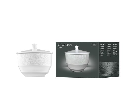 Сахарница Ardesto Ancona, 10х9.2см, 220мл, порцеляна, біла (AR3561), изображение 5