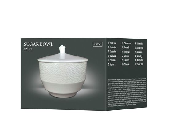 Сахарница Ardesto Ancona, 10х9.2см, 220мл, порцеляна, біла (AR3561), изображение 6
