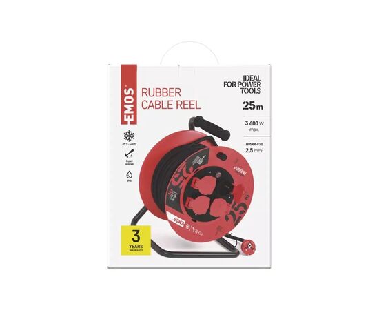 Мережевий подовжувач EMOS P19625, 25m, 2.5mm2 (P19625), зображення 7