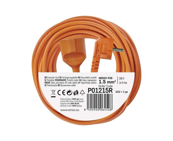 Сетевой удлинитель EMOS P01215R, изображение 6