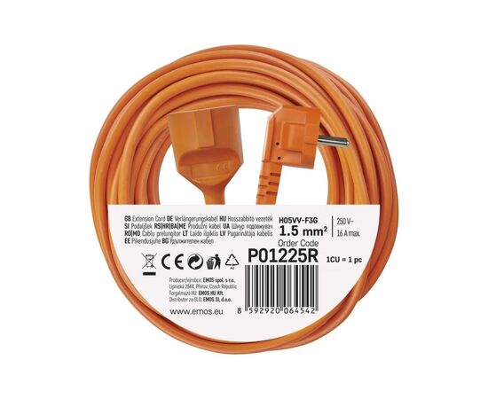 Сетевой удлинитель EMOS P01225R, изображение 7