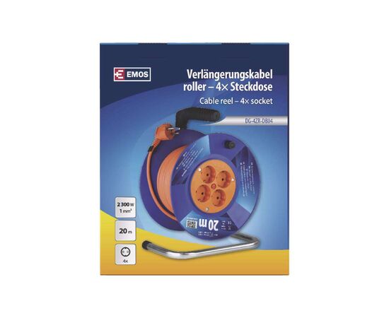 Сетевой удлинитель EMOS катушка 4 роз., 20 м (P09220), изображение 5