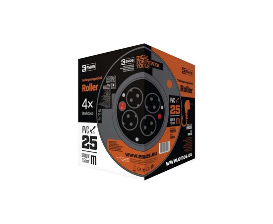 Сетевой удлинитель EMOS катушка 4 роз., 25 м (P092251), изображение 4