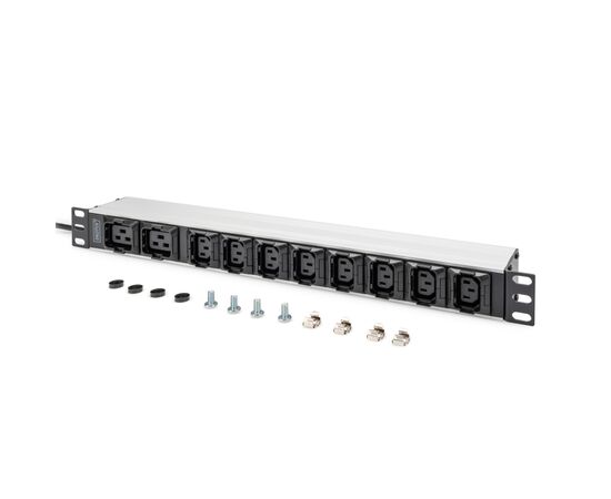 Силовой блок 19" 1U w/PDU 8xC13, 2xC19, 16A, 250V, вилка C20 Digitus (DN-95427), изображение 6