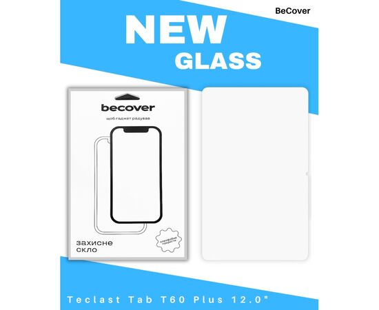 Стекло защитное BeCover Teclast Tab T60 Plus 12.0" (714609)