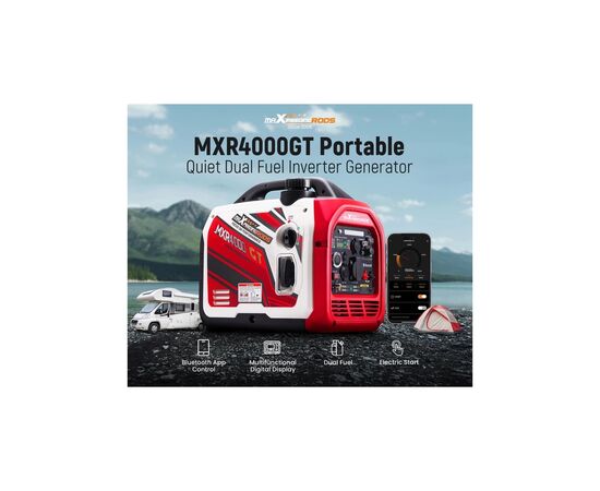 Генератор MXR MXR4000GT инверторный, газ/бензин, 3,2 kW, 220V, 4л, ручной/электро/ДУ (mxr4000GT), изображение 8