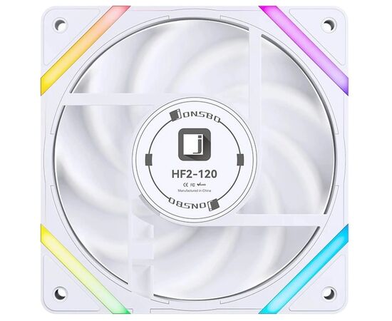 Кулер до корпусу JONSBO HF2-120W ARGB White, зображення 4