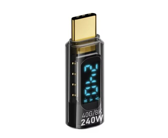 Переходник USB-C M to USB-C F 40Gbps 240W 8K with display XoKo (AC-240TCС), изображение 3