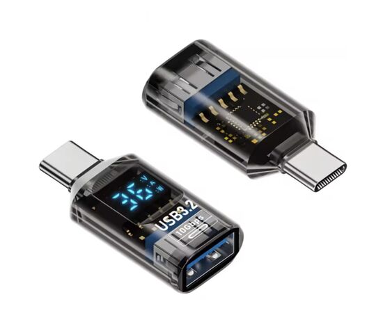 Переходник OTG USB 3.2 AF to USB-C M 10Gbps QC 36W with display XoKo (AC-322UTC)