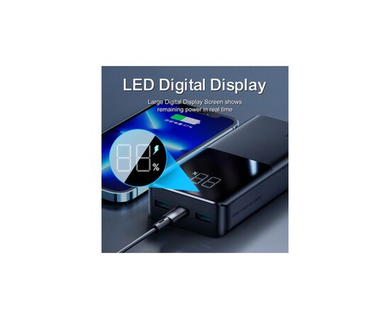Батарея универсальная JOYROOM 20000mAh 22,5W PD, QC/3.0, 2*USB-A, Micro-USB, USB-C In/Out Black (JR-QP192), изображение 5